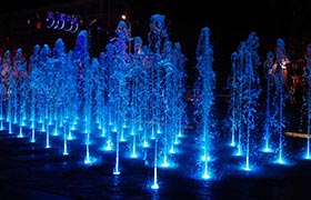 臺(tái)州金地廣場(chǎng)旱式點(diǎn)陣噴泉水景